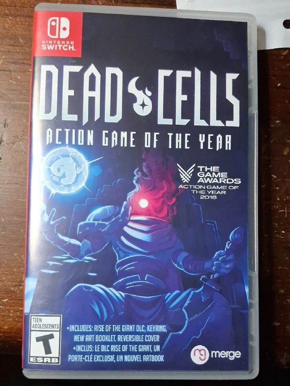 Erge Dead Cells Nintendo Switch Game with Red and Orange Artwork,PLAYED 1 TIME.
